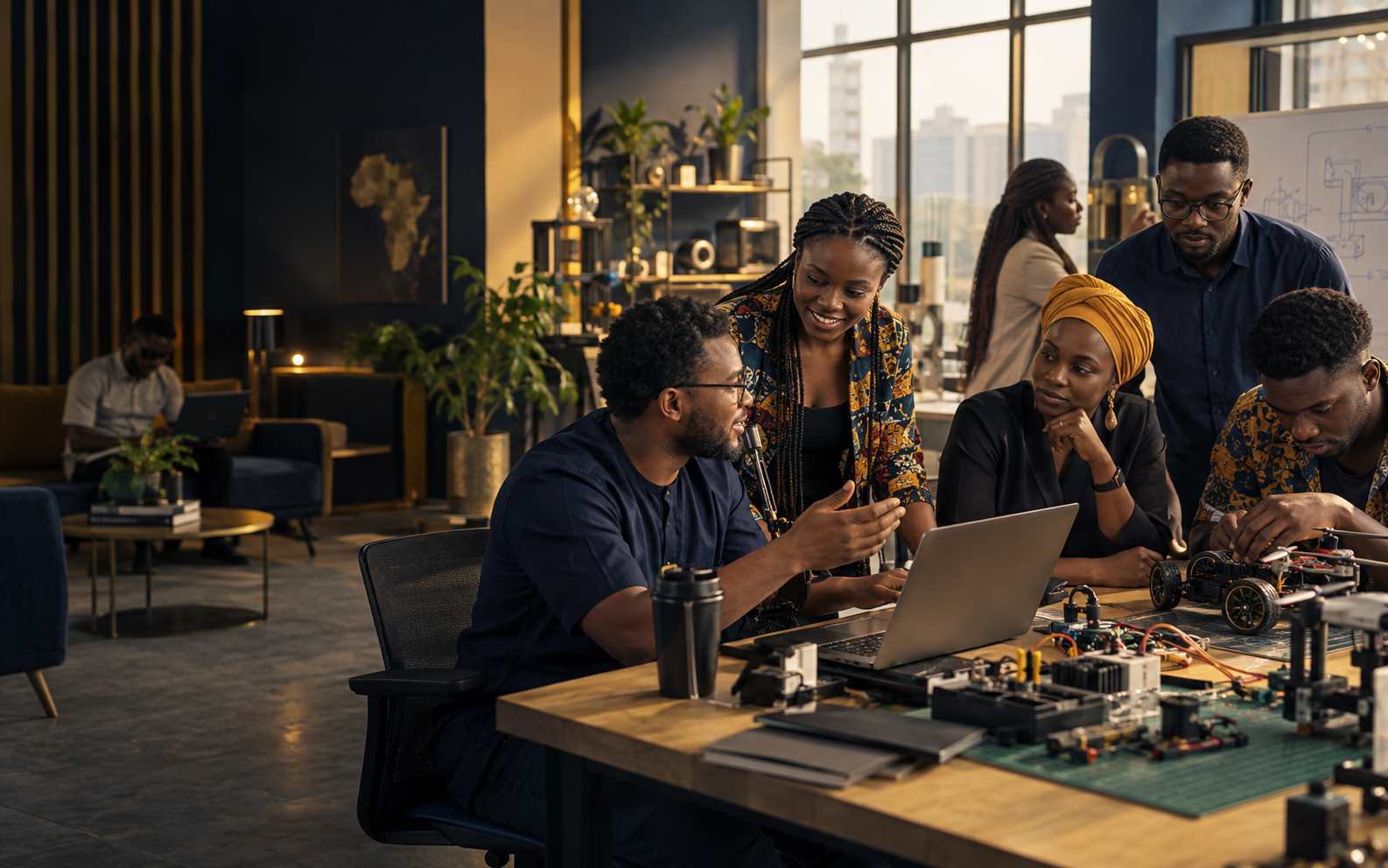A collaborative gathering at an innovation hub